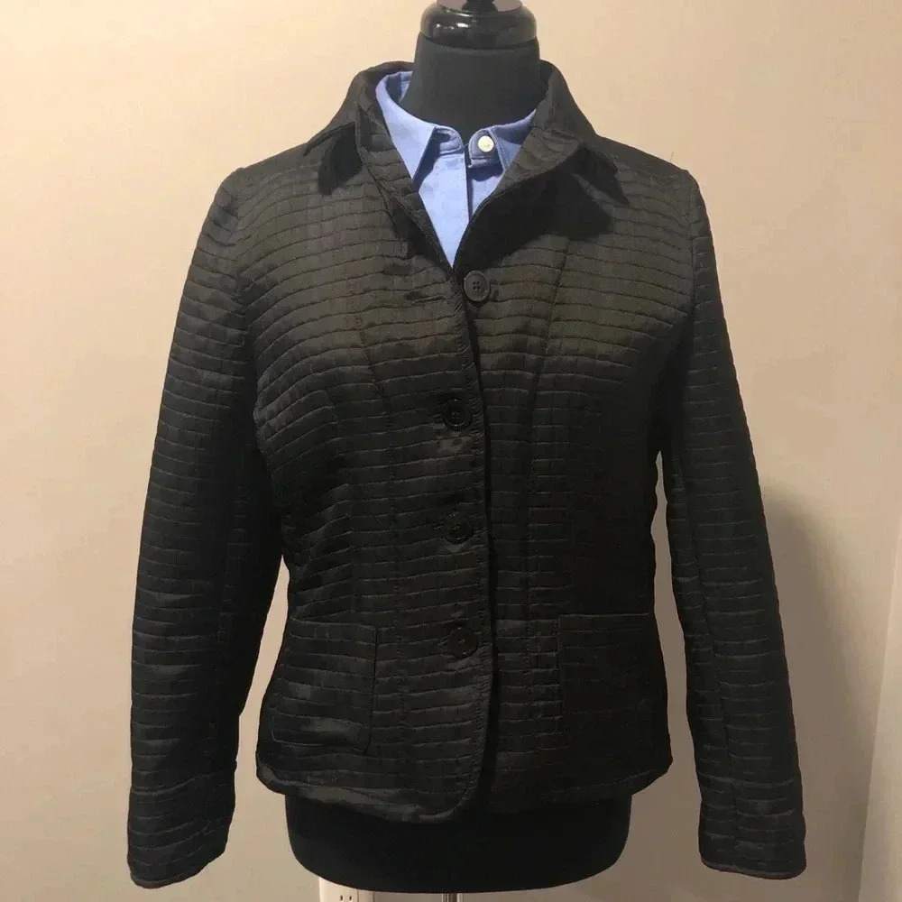 Harve Benard Black Quilted Jacket